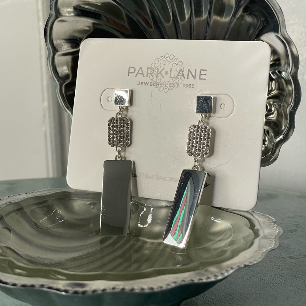 Park Lane Shimmering Silver Drop Earrings - Picture 4 of 5